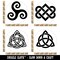 Celtic Symbols Triquetra Knot Triskele Spiral Rubber Stamp Set for Stamping Crafting Planners